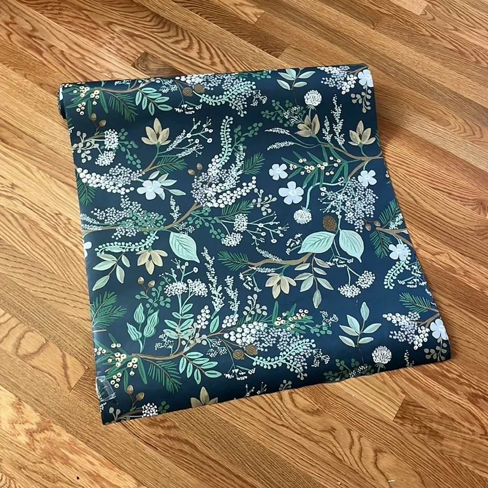 New Anthropologie Rifle Company Juniper Forest Wallpaper Navy one Roll